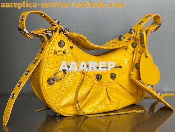 Replica Balenciaga Le Cagole XS S Shoulder Bag in Lambskin Yellow 6713 13