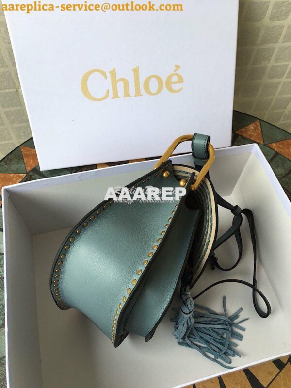 Replica Chloe Hudson Satchel Ash Blue Leather Cross Body Bag 6