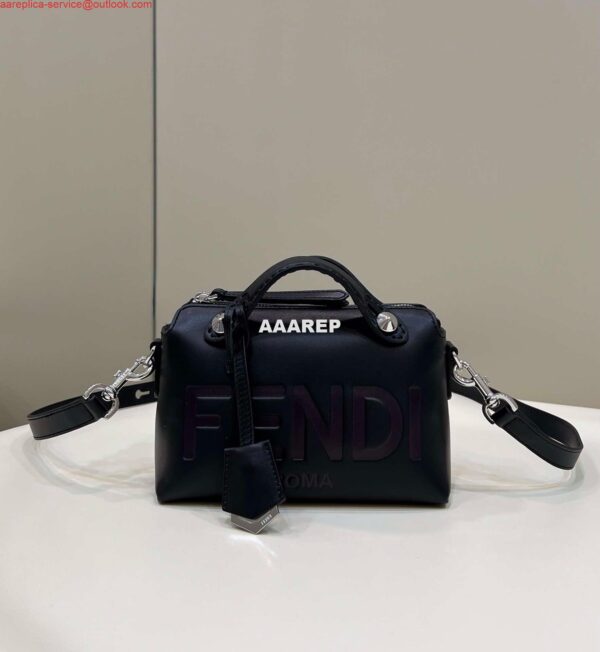 Replica Fendi 8BL145 By The Way Mini Black leather small Boston bag 3