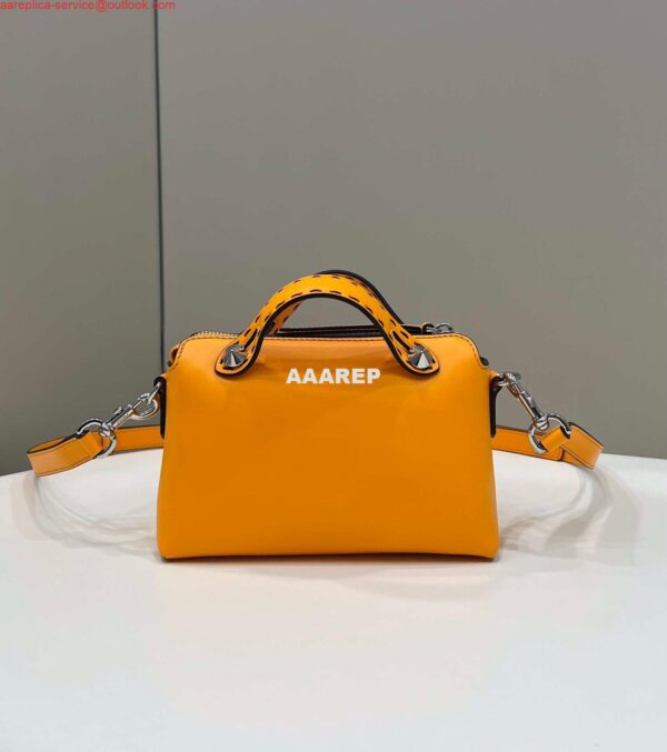 Replica Fendi 8BL145 By The Way Mini Orange leather small Boston bag 4