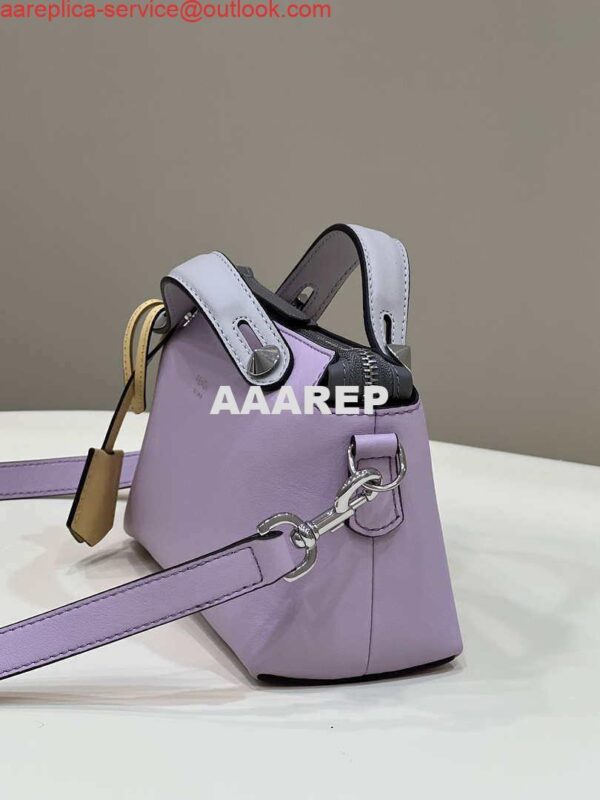 Replica Fendi 8BL145 By The Way Mini Purple leather small Boston bag 4