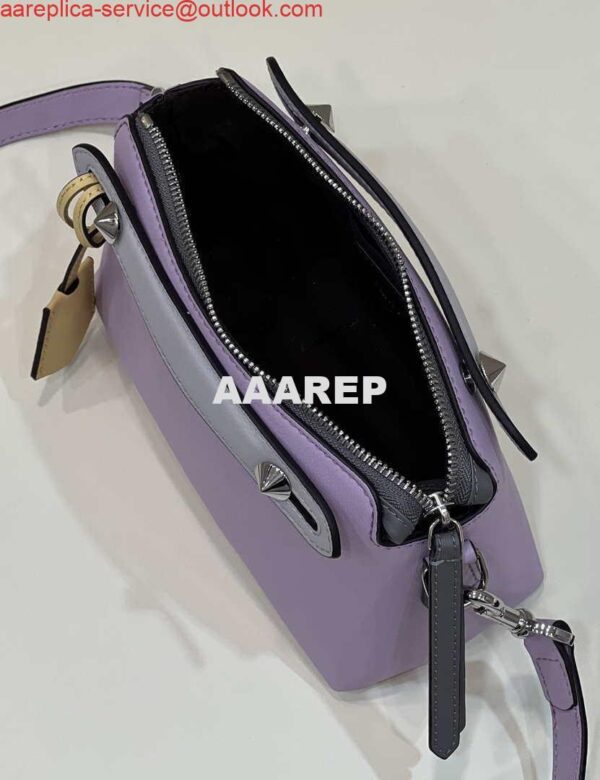 Replica Fendi 8BL145 By The Way Mini Purple leather small Boston bag 10