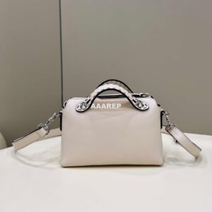 Replica Fendi 8BL145 By The Way Mini White leather small Boston bag 2