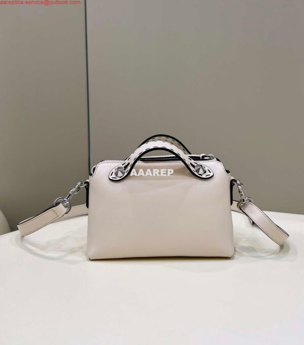 Replica Fendi 8BL145 By The Way Mini White leather small Boston bag 4