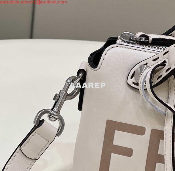 Replica Fendi 8BL145 By The Way Mini White leather small Boston bag 7