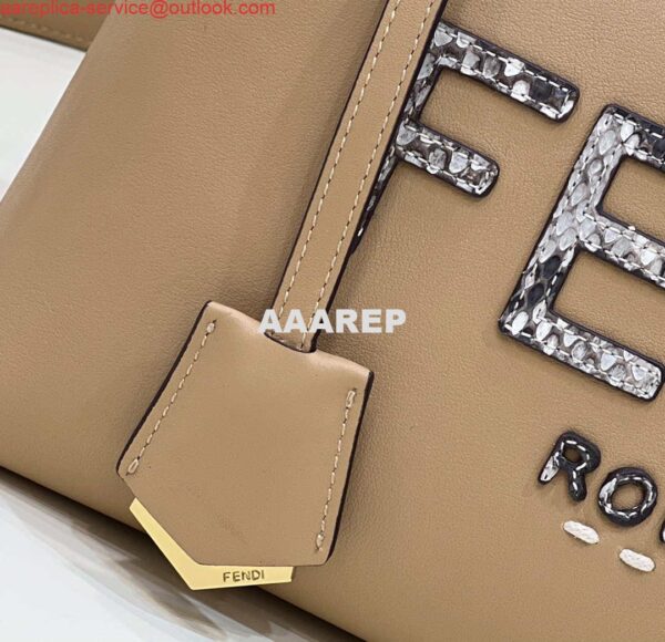 Replica Fendi 8BL146 By The Way Medium Apricot leather Boston bag 6