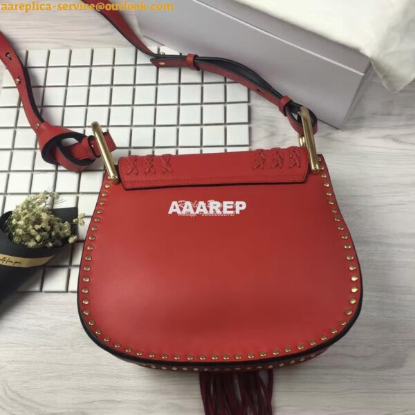 Replica Chloe Hudson Shoulder Bag in Suede Calfskin Red 4