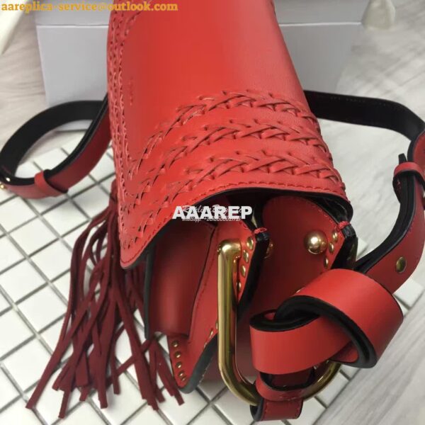 Replica Chloe Hudson Shoulder Bag in Suede Calfskin Red 7