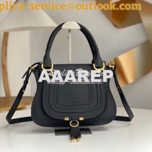 Replica Chloe Marcie Medium Satchel Bag Black