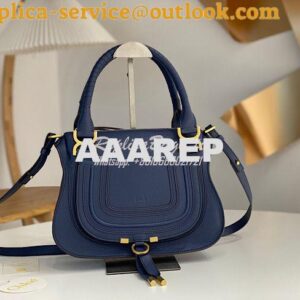 Replica Chloe Marcie Medium Satchel Bag Blue