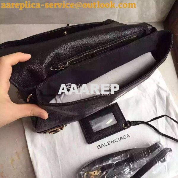 Replica Balenciaga Metallic Edge Envelope Black 10