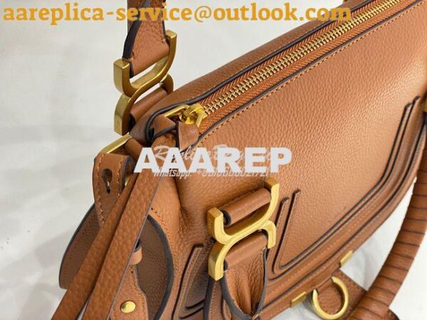 Replica Chloe Marcie Medium Satchel Bag Caramel 7