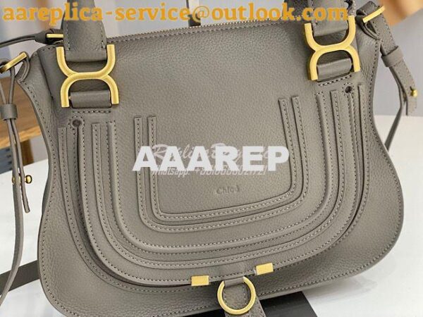 Replica Chloe Marcie Medium Satchel Bag Dark Grey 5