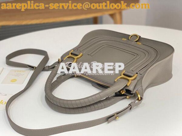 Replica Chloe Marcie Medium Satchel Bag Dark Grey 7