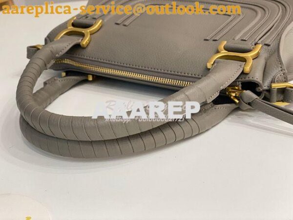 Replica Chloe Marcie Medium Satchel Bag Dark Grey 10