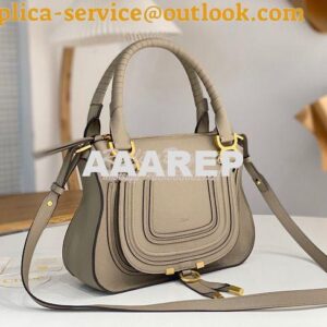 Replica Chloe Marcie Medium Satchel Bag Grey 2