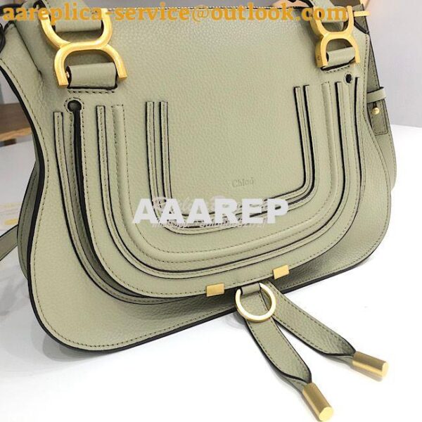 Replica Chloe Marcie Medium Satchel Bag Matcha 6