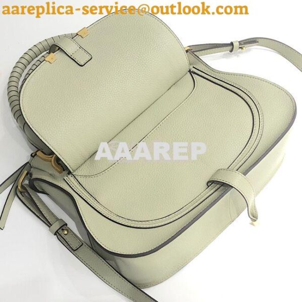 Replica Chloe Marcie Medium Satchel Bag Matcha 8