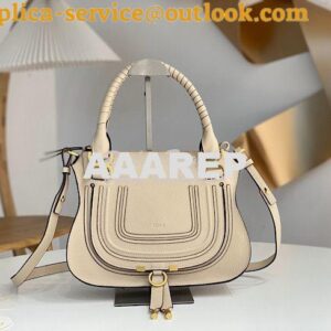 Replica Chloe Marcie Medium Satchel Bag Off White