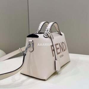 Replica Fendi 8BL146 By The Way Medium White leather Boston bag 2