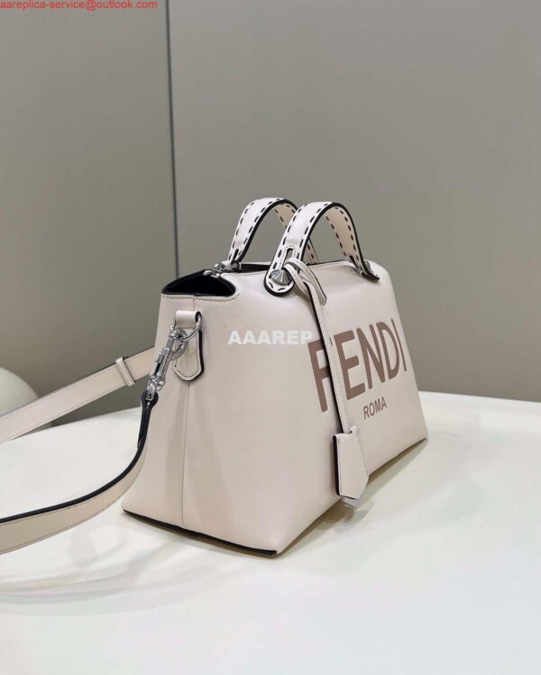 Replica Fendi 8BL146 By The Way Medium White leather Boston bag 4