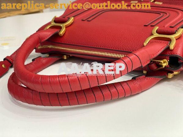 Replica Chloe Marcie Medium Satchel Bag Red 6