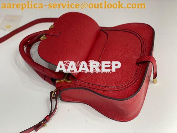 Replica Chloe Marcie Medium Satchel Bag Red 8