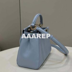 Replica Fendi 8BN244 Peekaboo Iconic Mimi Blue Leather 8315 Bag