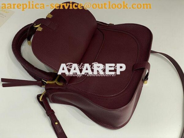 Replica Chloe Marcie Medium Satchel Bag Wine 8