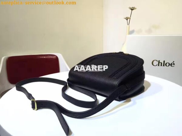 Replica Chloe Mini Marcie Bag in Small Grain Calfskin Black 8