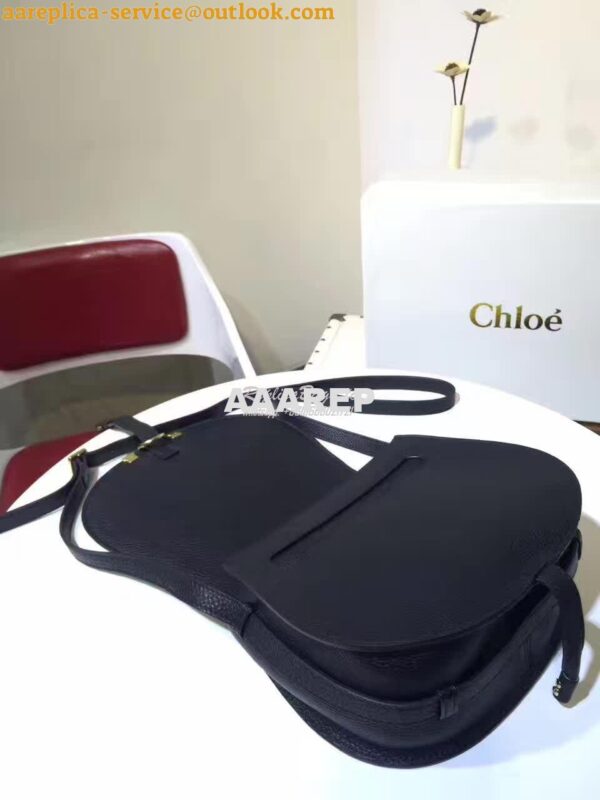 Replica Chloe Mini Marcie Bag in Small Grain Calfskin Black 10