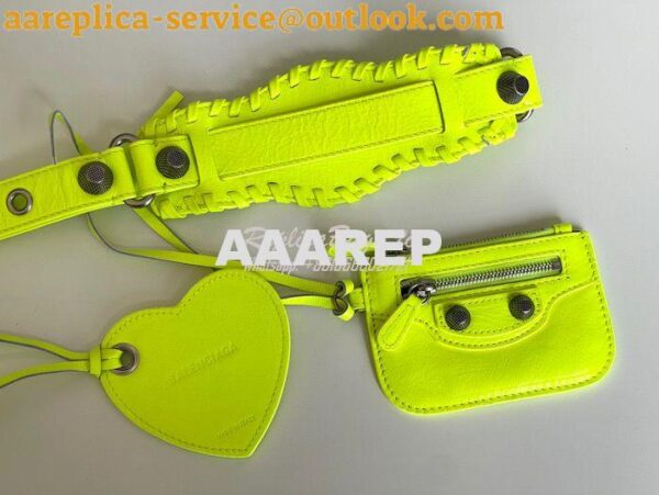 Replica Balenciaga Neo Cagole XS Handbag in Neon Yellow Arena Lambskin 7