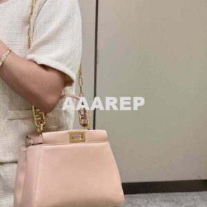 Replica Fendi 8BN244 Peekaboo Iconic Mimi Pink Leather 8315 Bag 2