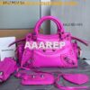 Replica Balenciaga Neo Cagole XS Handbag in Neon Yellow Arena Lambskin