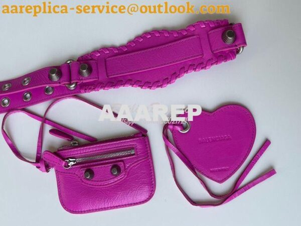 Replica Balenciaga Neo Cagole XS Handbag in Pink Arena Lambskin 700940 7