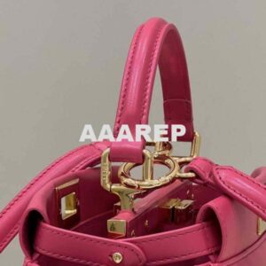 Replica Fendi 8BN244 Peekaboo Iconic Mimi Rose red Leather 8315 Bag 2