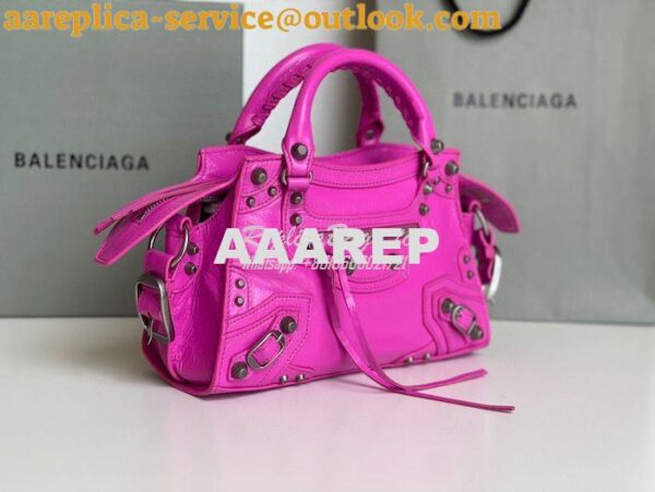 Replica Balenciaga Neo Cagole XS Handbag in Rose Purple Arena Lambskin 2