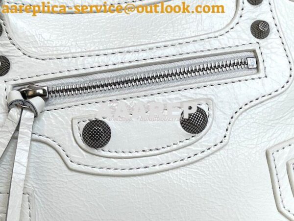 Replica Balenciaga Neo Cagole XS Handbag in White Arena Lambskin 70094 9