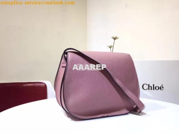 Replica Chloe Mini Marcie Bag in Small Grain Calfskin Pink 6