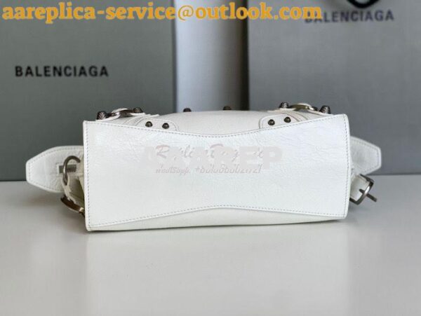 Replica Balenciaga Neo Cagole XS Handbag in White Arena Lambskin 70094 11