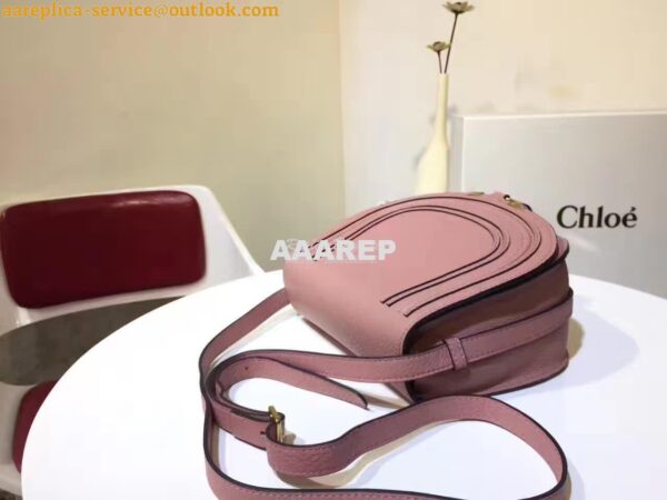 Replica Chloe Mini Marcie Bag in Small Grain Calfskin Pink 9