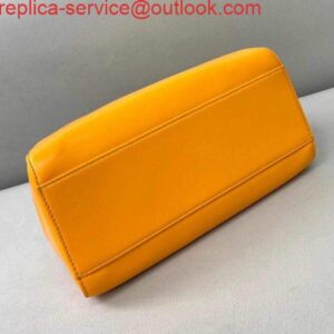 Replica Fendi 8BN244 Peekaboo Iconic Mini Orange Nappa Leather Bag 2