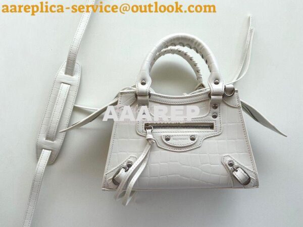 Replica Balenciaga Neo Classic Top Handle Bag in Crocodile Embossed Ca 3