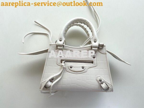 Replica Balenciaga Neo Classic Top Handle Bag in Crocodile Embossed Ca 4