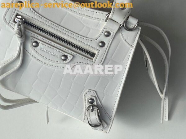 Replica Balenciaga Neo Classic Top Handle Bag in Crocodile Embossed Ca 5