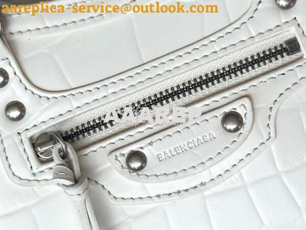 Replica Balenciaga Neo Classic Top Handle Bag in Crocodile Embossed Ca 8