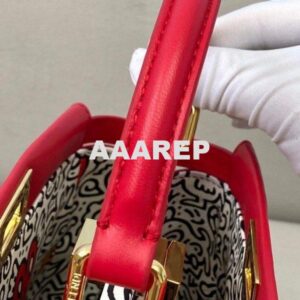 Replica Fendi 8BN244 Peekaboo Iconic MINI Red Leather 8315 Bag