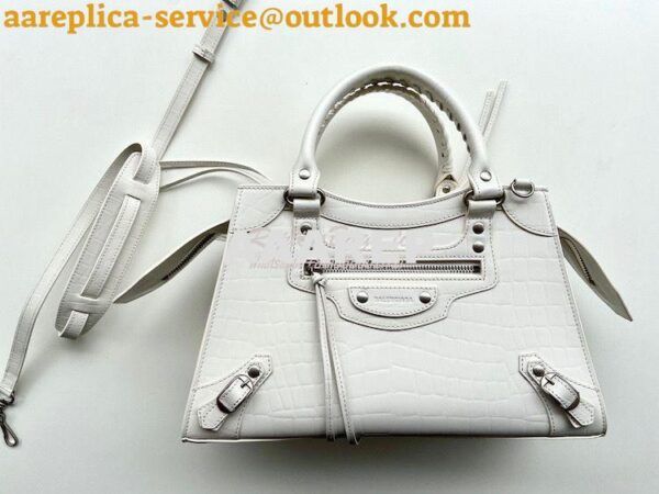 Replica Balenciaga Neo Classic Top Handle Bag in Crocodile Embossed Ca 16