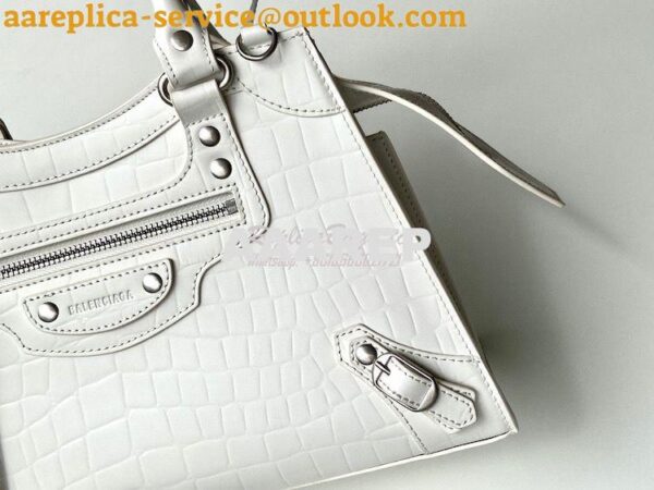 Replica Balenciaga Neo Classic Top Handle Bag in Crocodile Embossed Ca 18