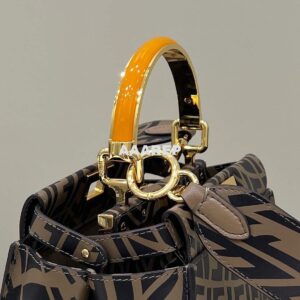 Replica Fendi 8BN244 Peekaboo Signature Mini Bag Brown 2